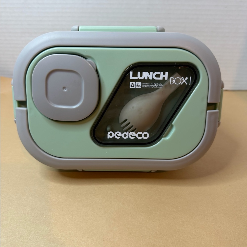Green Lunch Box with Utensil